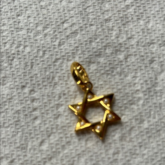 Spartina STAR OF David Charm With Tiny Pearls - Picture 2 of 6